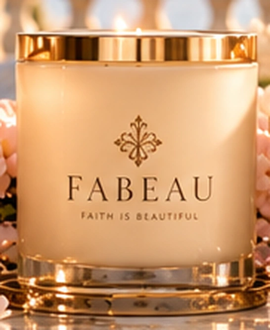 FABEAU Golden Hour candle in champagne glass