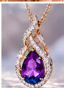 Enchanted Flame amethyst-inspired pendant artwork